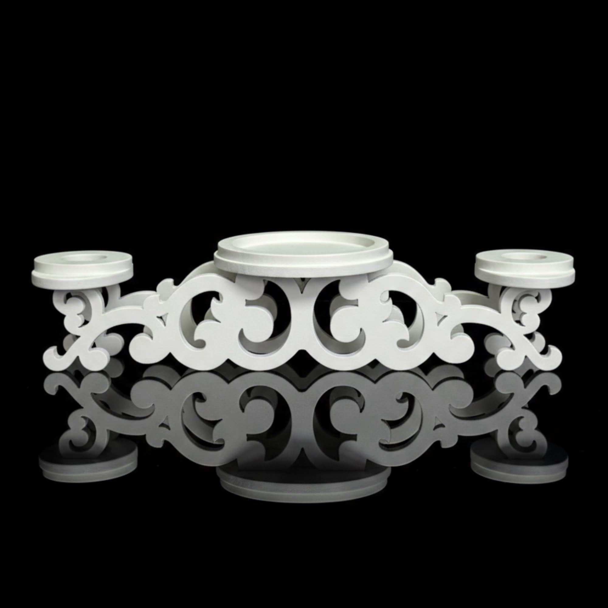 Unity Candle Holder-Unity Candle Stand-Unity Candle Holder Set-Pillar Candle Holder-Wedding Gift -Ceremony Decoration-Wedding Centerpiece (Pattern)