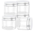 FUFU 16 Ounce Plastic Jars Clear Plastic Mason Jars Storage Containers Wide Mouth With Lids For Kitchen & Household Storage Airtight Container 6 PCS