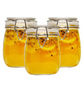 UBP Glass Storage Jars, Airtight Glass Canister with Lids, Large Food Storage Containers, Set of 3 Mason Jars for Food Storage, Kitchen Fermenting and Canning Cereal (750ml-3pcs)