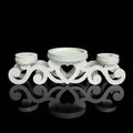 Unity Candle Holder-Unity Candle Stand-Unity Candle Holder Set-Pillar Candle Holder-Wedding Gift -Ceremony Decoration-Wedding Centerpiece (with Heart)
