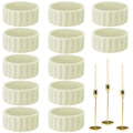 Pack of 12 Silicone Candle Holders for Conical Candles, Seals for Candle Holders, Upright Holders, Small Accessory Protectors, Grippers for Taper Candles, Candle Hugger