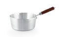 Royalford 7inch Alum.Milk Pan With Wooden Handle, Silver, RF8992