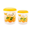 ESQUBE Storage Containers for Kitchen | With Durable Lid (Cereal, Flour and Sugar Containers) - Yellow (2 Pcs)