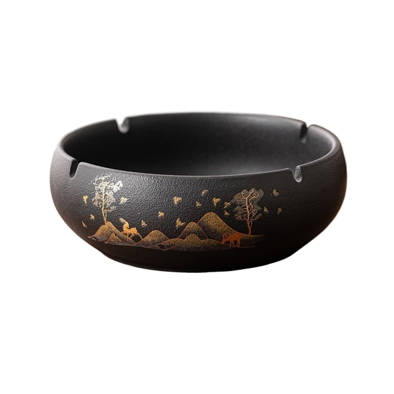 Practical ashtray Medium/Large Ceramic Ashtray for Home Use Windproof for Office Desktop Decoration Smoking Cup Ornament(????)
