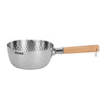 Delcasa DC3230 Stainless Steel Saucepan, 18 cm Size, Steel/Beige