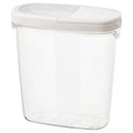 Ikea Polypropylene Plastic Jar With Lid - 1.3L, Set of 4, White, Transparent