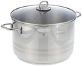 Prestige Infinity Stainless Steel Casserole with Glass Lid 28cm / 11 Ltr | Induction Compatible Covered Stockpot | Soup Pots | Silver - PR77379