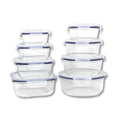 8 Pack of Glass Containers with Leak Proof Airtight Lid, BPA Free, Dishwasher Microwave Freezer Safe, Food Storage Containers office school Lunch Healthy & Safe
