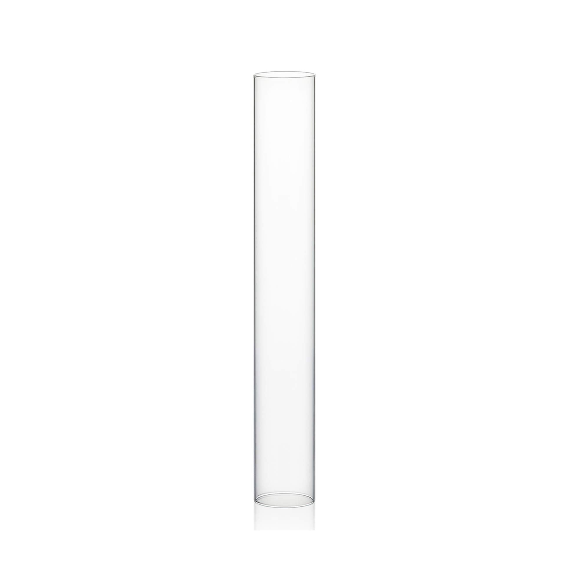 WGVI Hurricane Candle Holder Sleeve, Wide 2", Height 14", Clear Glass Cylinder Candleholder, Chimney Tube, Open Ended Candle Shade, 1 Piece