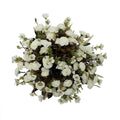 Pack of 6 Artificial Carnation Flowers Spray Fake Carnation Branches Artificial Plants Wholesale Silk Flowers for Yard Home Wedding Festival Decoration Holiday Ornament (White)
