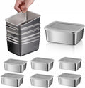 6PCS Stainless Steel Food Containers with Lids,Reusable Stacking Containers For Snacks,Portable Camping Dinnerware for Kitchen Office Travel Picnic,Dishwasher Safe&Minimalist Design.
