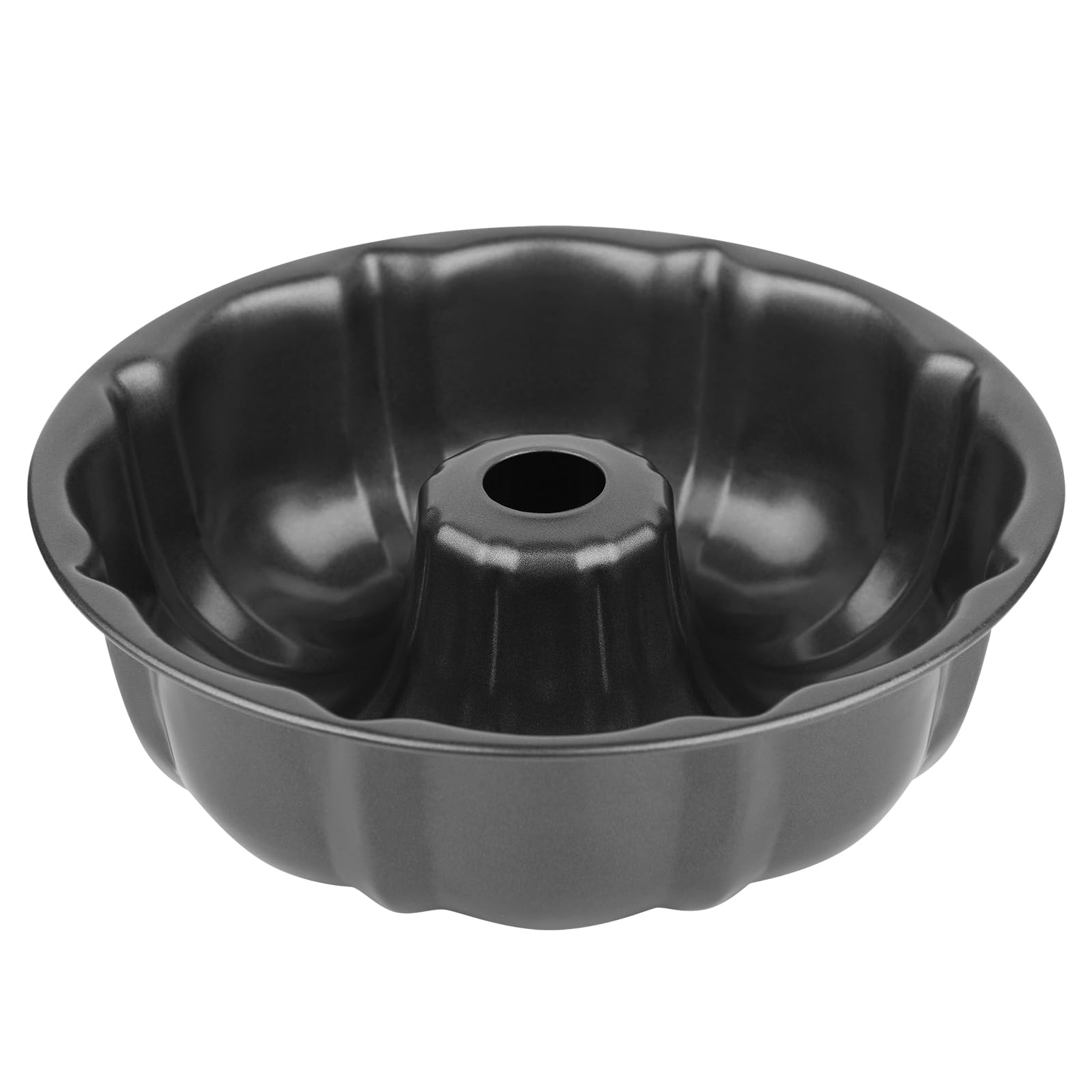9.5" Non-stick Cake Pan, Heavy Duty Carbon Steel Fluted Tube Round Baking Pan,Buntz Pound Cake Pan Mold,Tube Bakeware,Baking Mold for Jello,Gelatin,Chocoflan,Flan