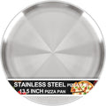 YelaJoy 13½ Inch Pizza Pan for Oven, Non-Stick Large Round Stainless Steel Pizza Pans, Durable Non-Toxic Pizza Tray for Cookie Pizza Pie Cake, Easy Clean & Dishwasher Safe