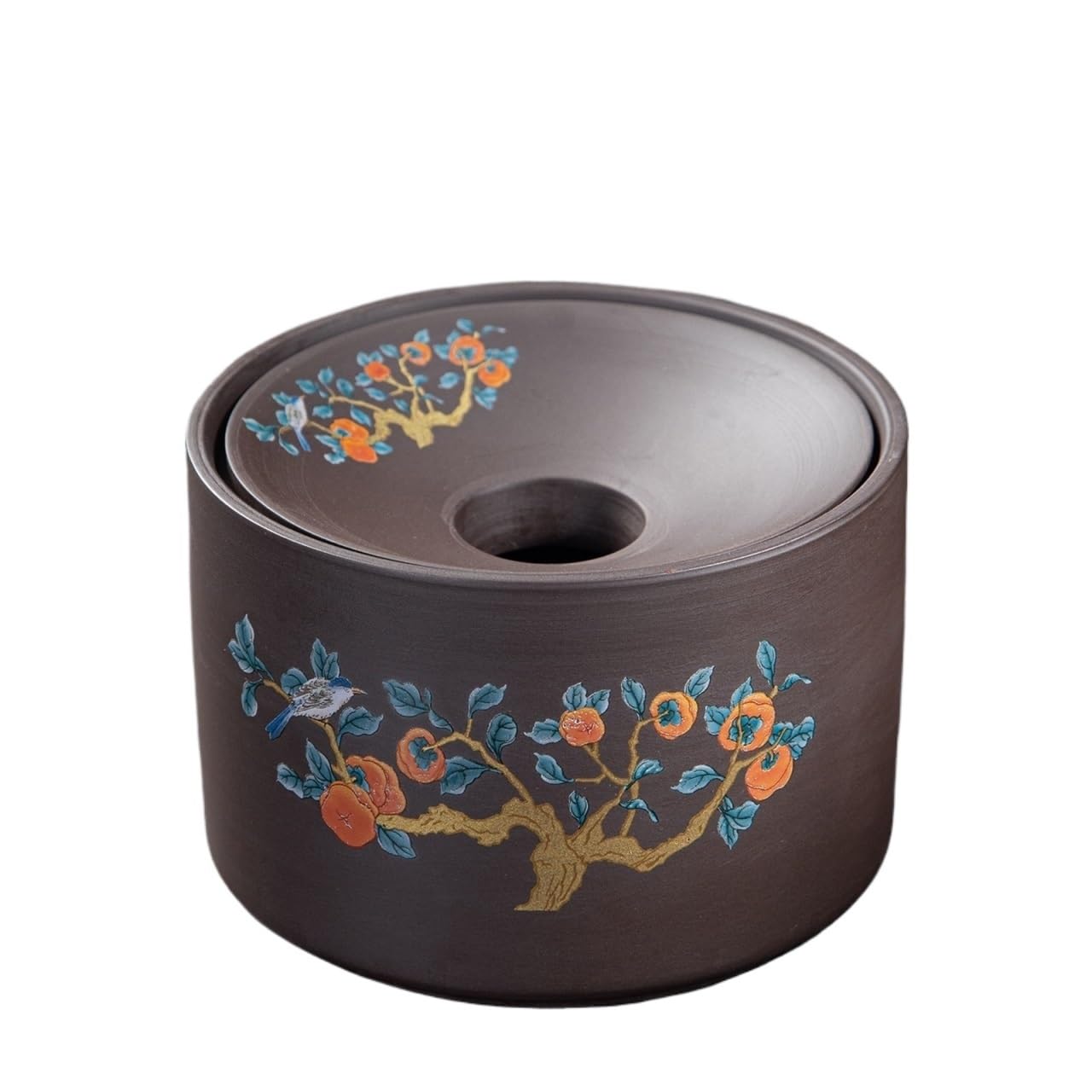 Practical ashtray Purple Clay Ashtray Funnel Lid for Home Use in Living Room Office and Tea Table to Prevent Flying Ash