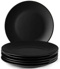 MIAMIO – 6 x Plate/Dinner Plate Set Stoneware Ceramic Tableware Set - Le Papillon Collection (Black, 26 cm)