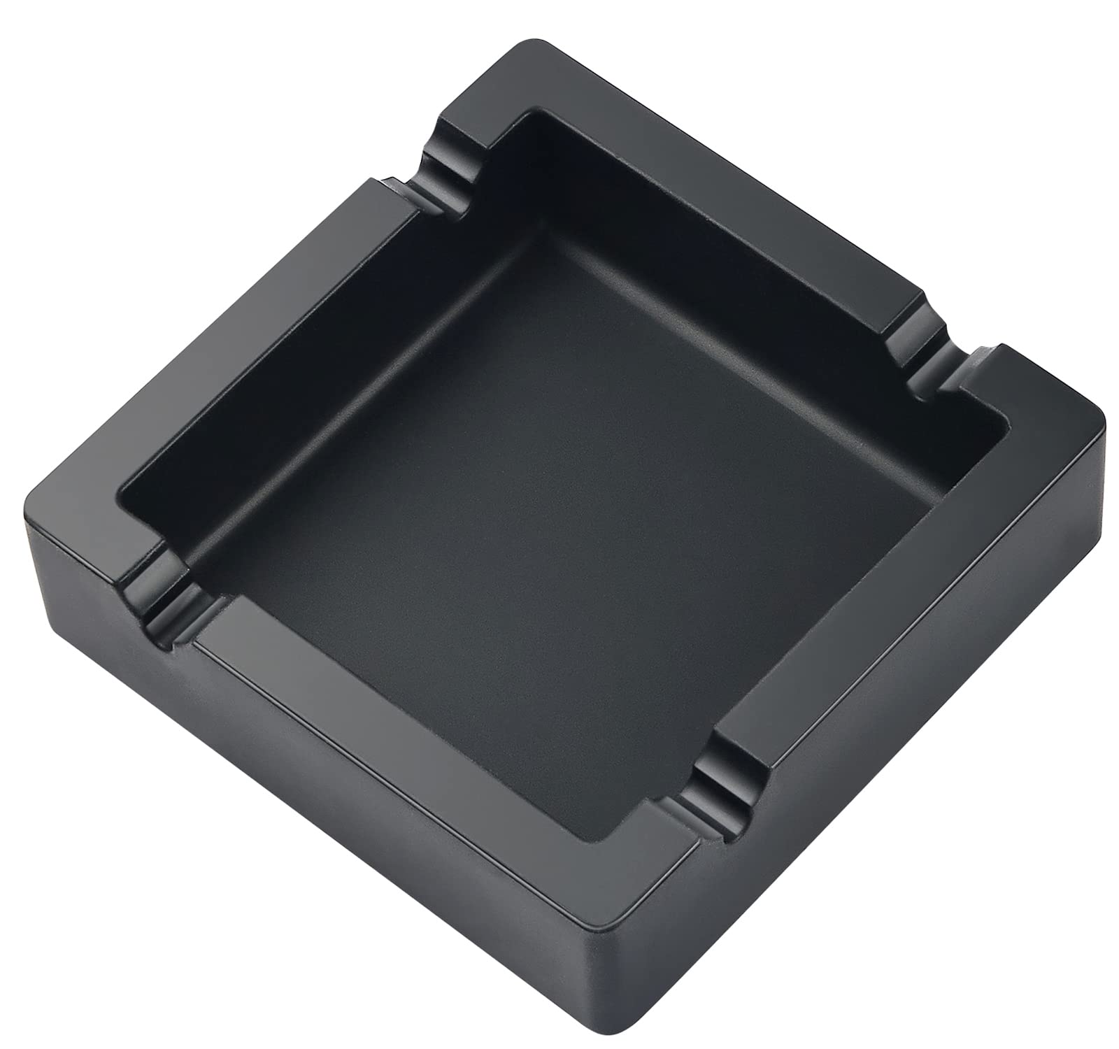 Cigar Ashtray Big Ashtrays for Cigarettes Outdoors Large Black 4 Dual-use Rest Unbreakable Silicone Cigar Ashtray for Patio/Outside/Indoor/Home Decor