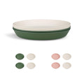 Citron- Unbreakable Plates Set of 4 | 100% Organic | Reusable, Biodegradable, Environment friendly, & Unbreakable- Green/Cream