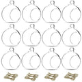 NUPTIO Glass Terrarium Globe Ornaments 12 Pcs 3.15" Diameter Small Terrariums Hanging Tea Light Candle Holders Home Wedding Party Centerpieces