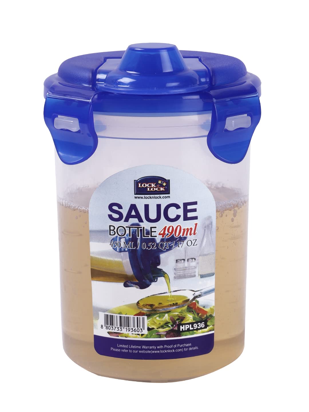 Locknlock 17-Fluid Ounce Round Sauce Container, Tall, 2-Cup