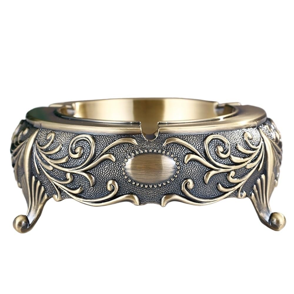 Practical ashtray Ashtray Metal Unique Pattern for Office Home Hotel Living Room Desktop