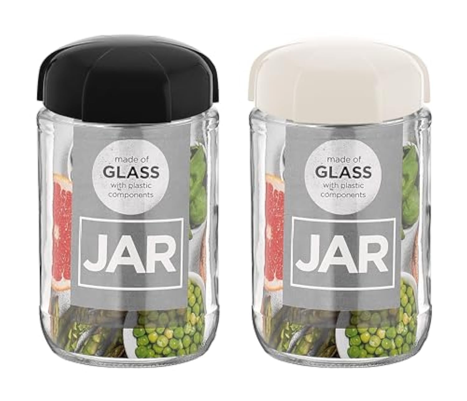 Renga Glass Jar With Plastic Lid 660ml (Transparent)