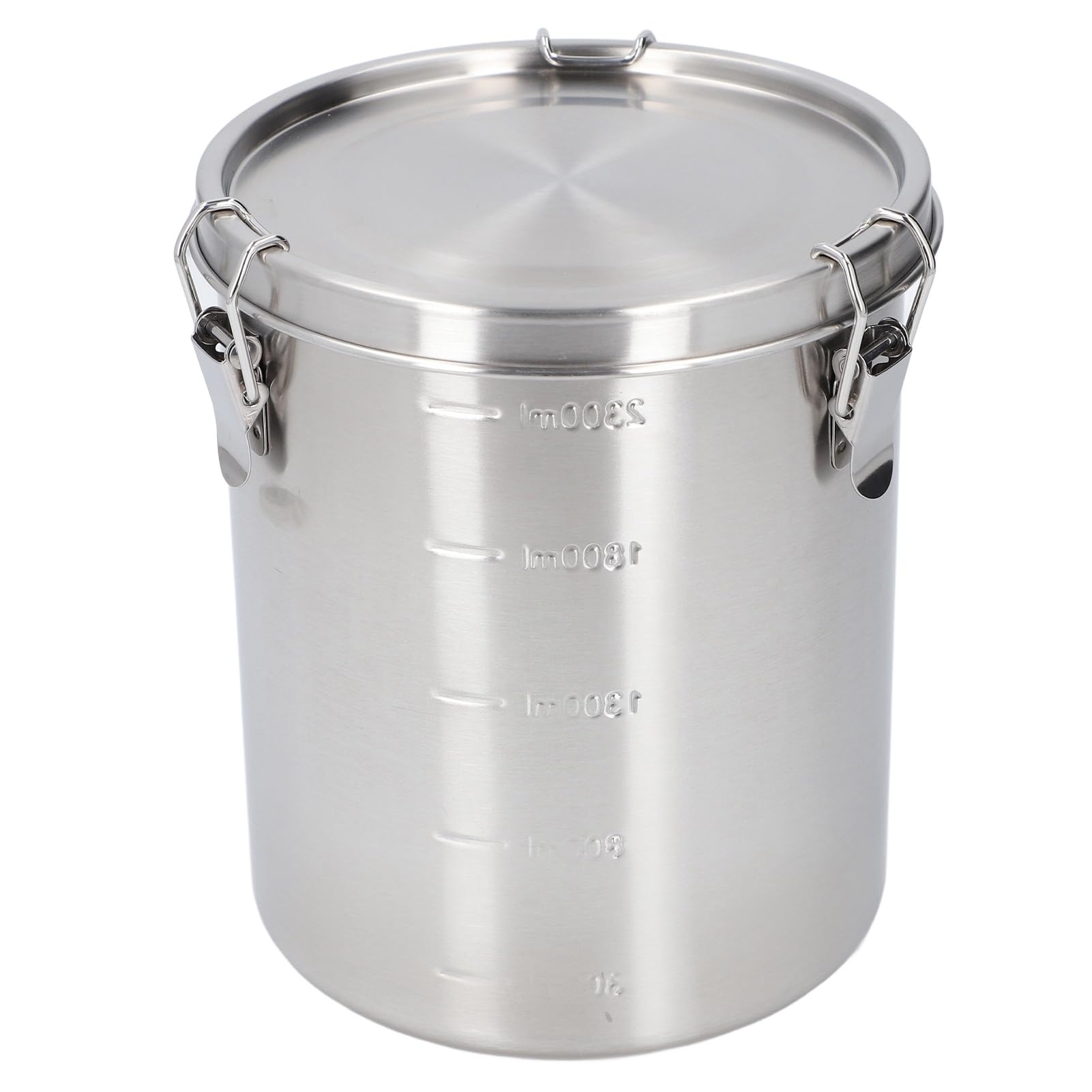 gernie Pet Food Storage Container, Stainless Steel Airtight Canister Leakage Proof Metal Food Storage Canisters for Dog Food, Cat Food, Coffee Bean Tea Cereal Home Kitchen (2500ML)