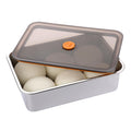 Sumnacon Stainless Steel Pizza Dough Proofing Box, Household Container Tray Large Capacity Storage Box Organizer Cake Carrier With Lid