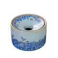 Practical ashtray Round Ceramic Ashtray for Home Living Room or Office Use with Lid Light Blue