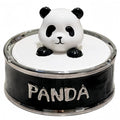 Panda Design Ceramic Ashtray with Lid - 3 Cavities Windproof & Easy to Clean and Stylish for Living Room, Balcony, Office or Gift Idea