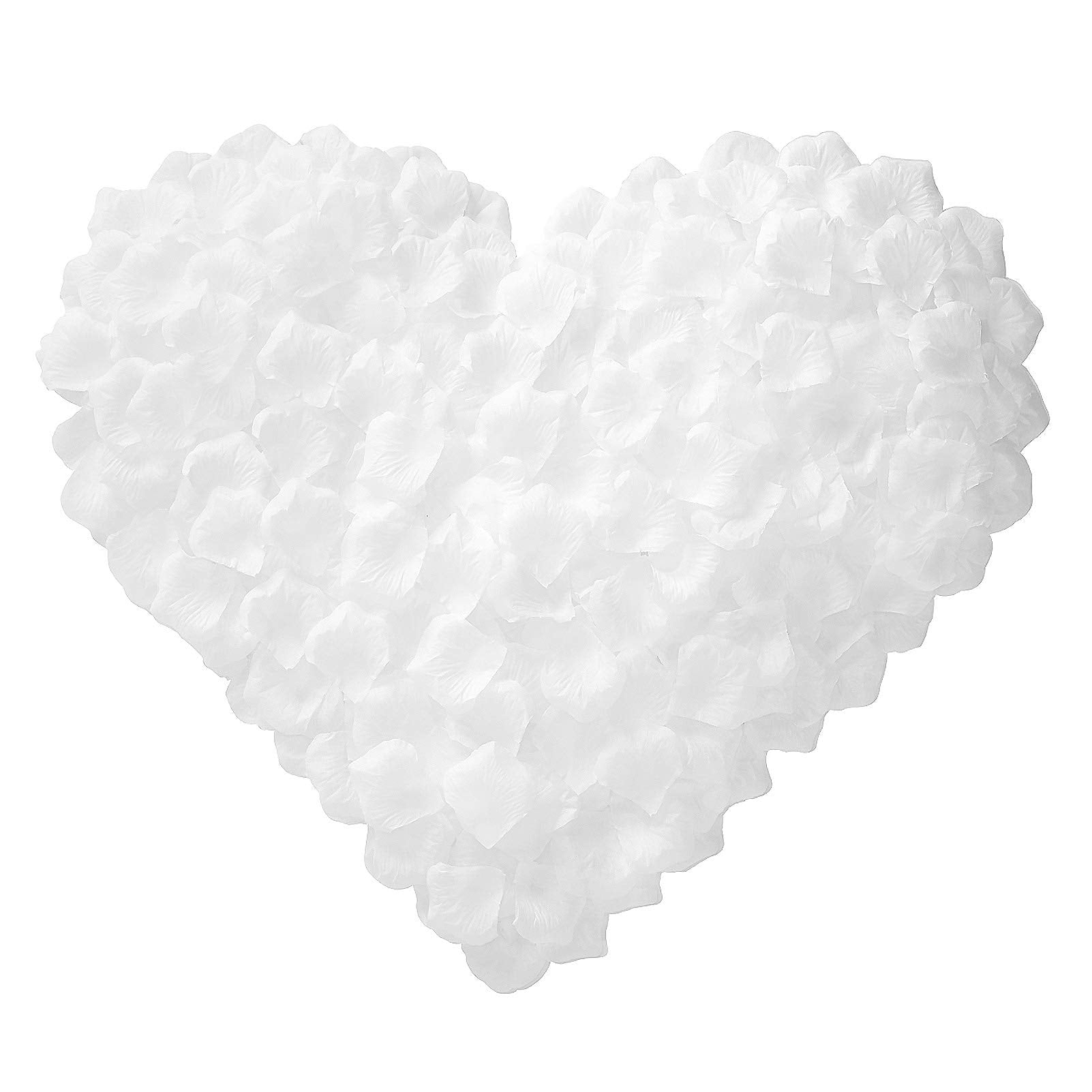 3000 PCS White Artificial Silk Rose Petals for Romantic Night, Wedding, Party, Anniversary Flower Decorations