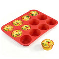 CAKETIME 12 Cups Silicone Muffin Pan - Nonstick BPA Free Cupcake Pan 1 Pack Regular Size Silicone Mold