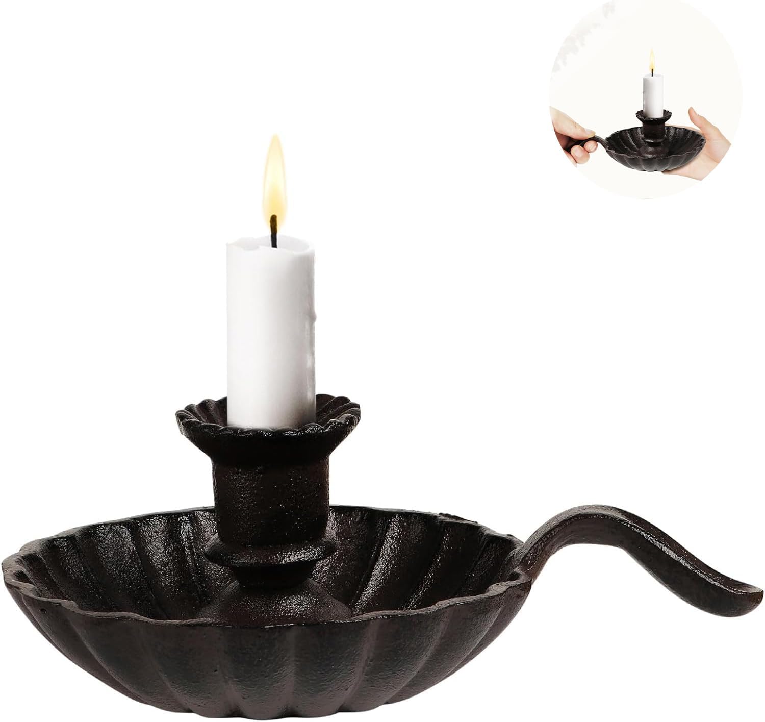 Azonee Taper Candle Holders, Vintage Metal Candlestick Holders, Candlestick Holders with Handles for Home Decor, Decorative Candle Stick Holder for Home Decoration, Wedding Anniversary, Party