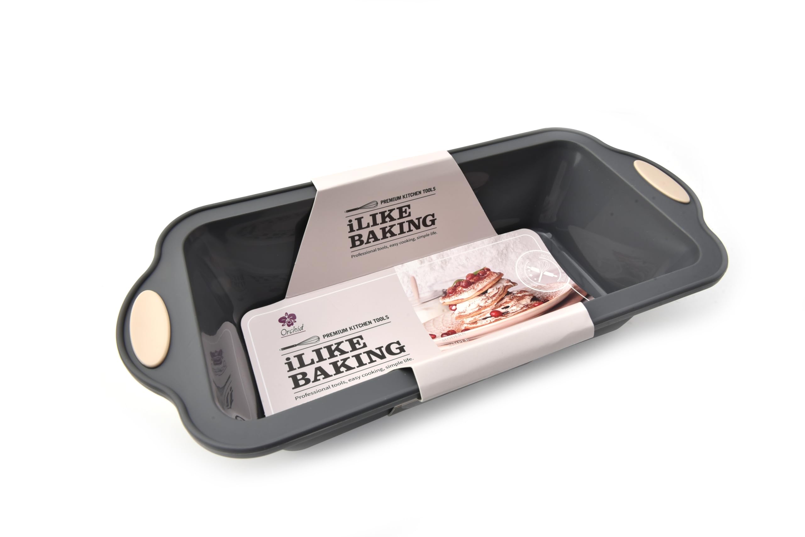 Orchid ILB Silicone Loaf Pan, Non-Stick Bread and Cake Mold, Flexible, Heat-Resistant Bakeware for Bread, Cakes, and Meatloaf, Oven-safe Loaf Pan Easy to Use