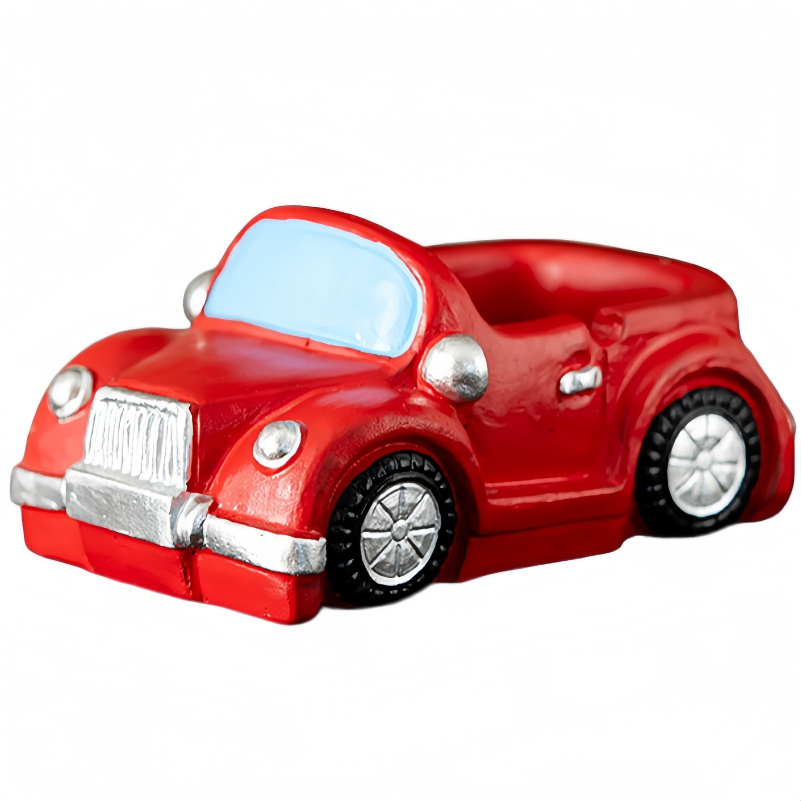 Retro Vintage Car Resin Ashtray 4 Colours with Cigarette Tray Decorative for Living Room & Office Gift for Men (Red)