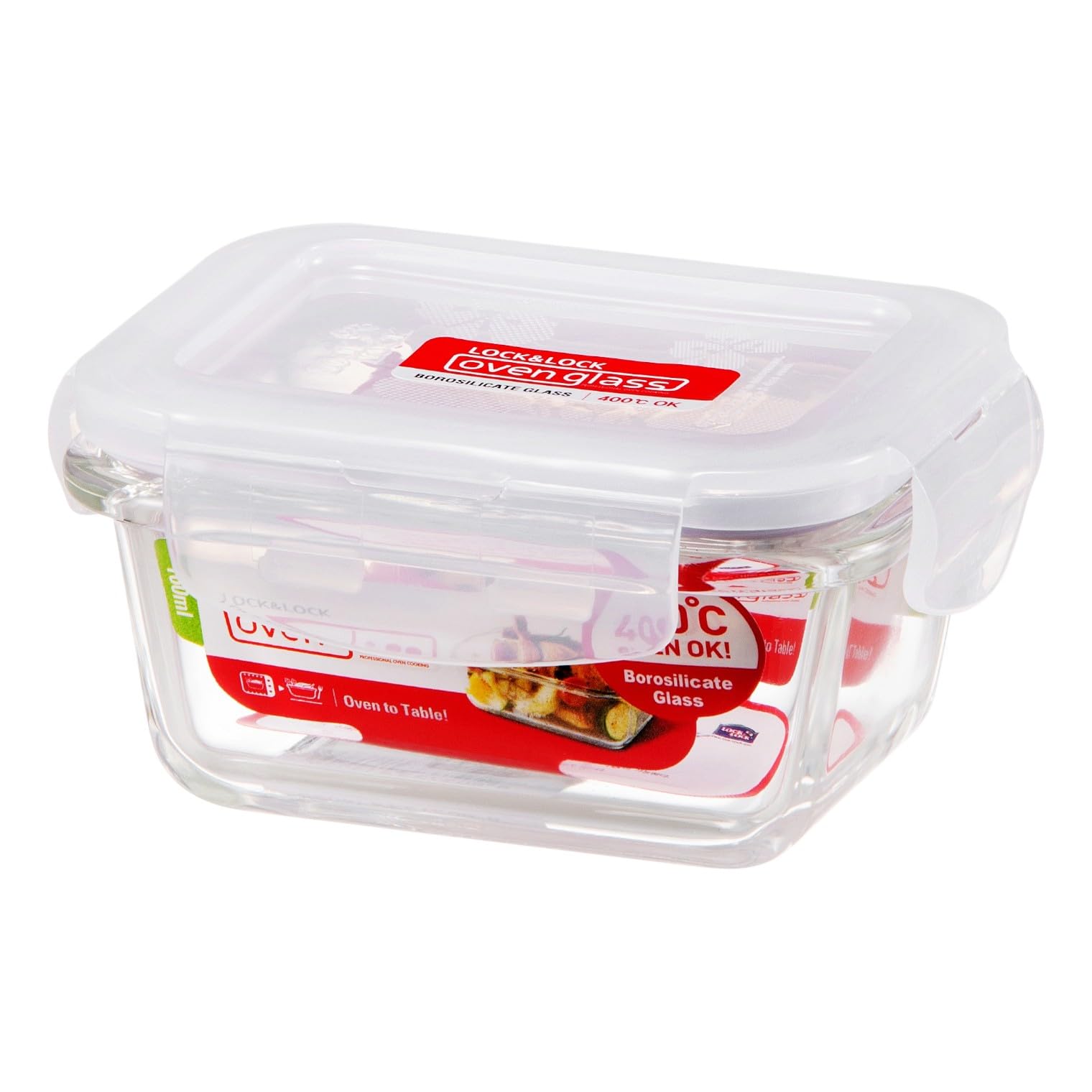 LocknLock Oven Glass Rectangular Container with Lid - 160 ml