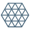 2pcs Hexagon Silicone Pot Mat Blue Heat Resistant Trivet Pad for Kitchen Table Countertop Protection