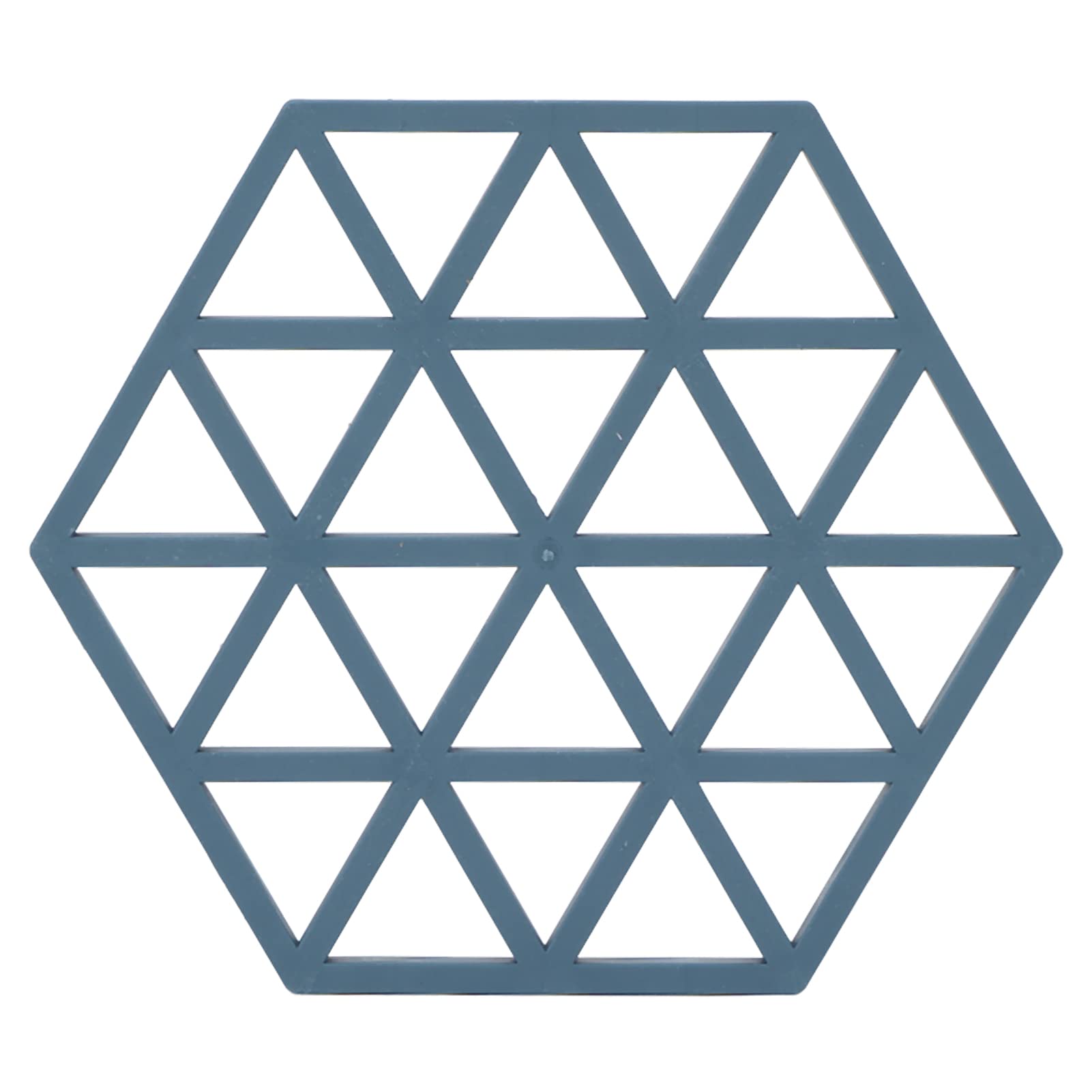 2pcs Hexagon Silicone Pot Mat Blue Heat Resistant Trivet Pad for Kitchen Table Countertop Protection