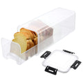 Goodern Bread Storage Container With Drawer Tray,Plastic Fresh Box Airtight Lid,Loaf Keeper For Kitchen Airtight,Bread Holder Homemade Bread,Bagels,Donuts,Cookies,Bpa Free-Black