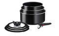 TEFAL Cooking Set | Ingenio Easy On 7-piece Stackable cookware set with a removable handle | Non-Stick Coating | Heat Indicator | Healthy Cooking | Safe | Made in France | 2 Years Warranty | L1599602