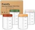 Premify 4-Pack 750ml Glass Jars with Screw Lids – Leakproof & Airtight Containers for Overnight Oats, Condiments, Sauces,Canning, Spices & More – Reusable & Food Safe