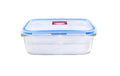 FEELINGS 600 ML(20oz) Glass Meal Containers Glass Storage With with lid Blue Glass Food Storage Containers, Glass Containers for Kitchen,home,Office