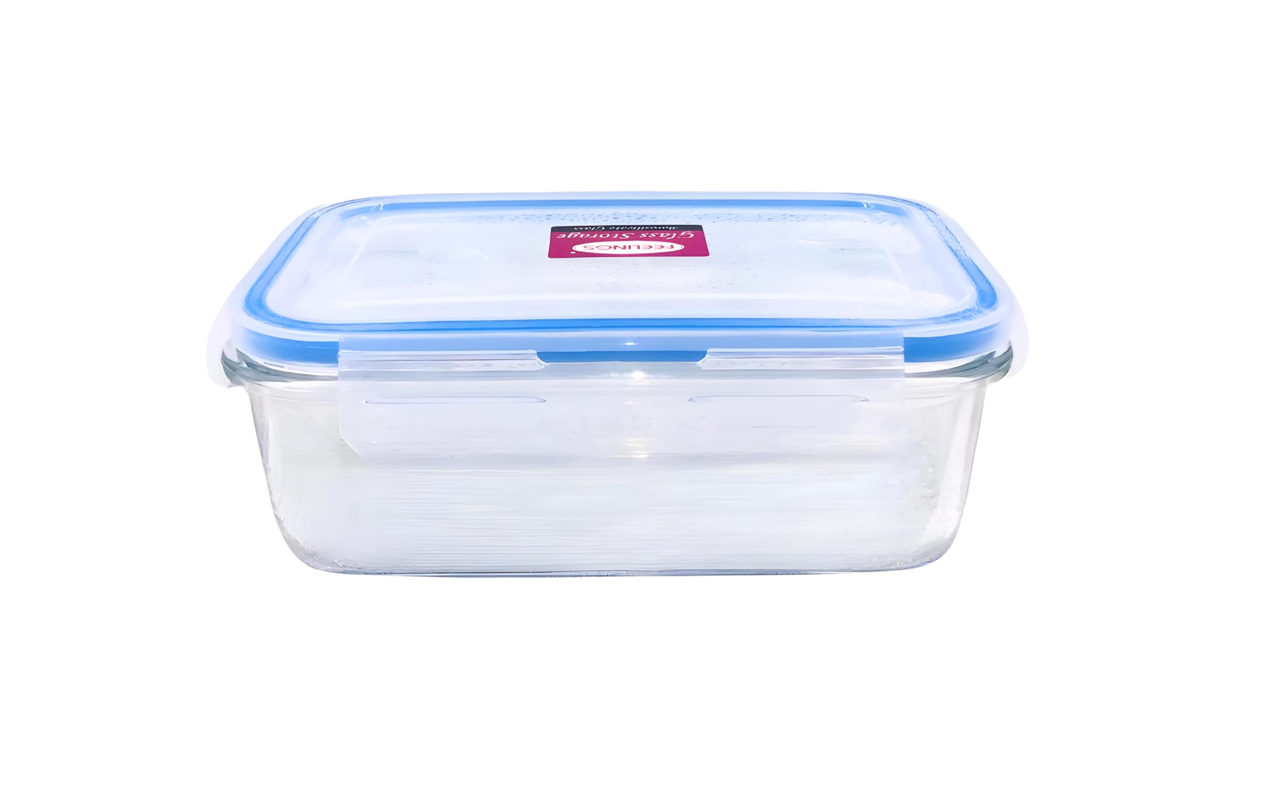 FEELINGS 600 ML(20oz) Glass Meal Containers Glass Storage With with lid Blue Glass Food Storage Containers, Glass Containers for Kitchen,home,Office