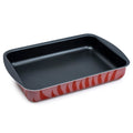 Wilson Aluminium Non-Stick Rectangular Baking Tray - 35 x 25cm - Red Flame Design for Stylish Kitchen Creations