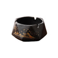 Practical ashtray Ceramic Hexagonal Ashtray for Home Use Windproof Suitable for Office Desktop Decoration Ornament