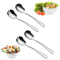 Azonee Salad Serving Set, 4 Salad Servers, 2 Pieces Stainless Steel Salad Spoons, 2 Pieces Stainless Steel Salad Forks for Kitchen, Dining Room, Salad Forks, 7" for Dessert Pasta Tableware for Family