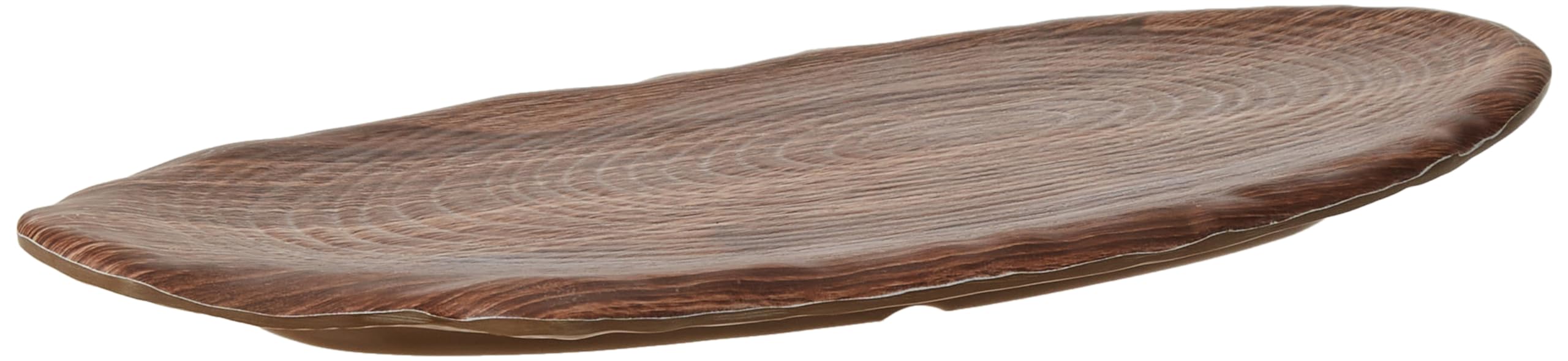 Vague Melamine Wooden Grain Plate, Brown 29.3 x 11.3 cm Size, 36-204