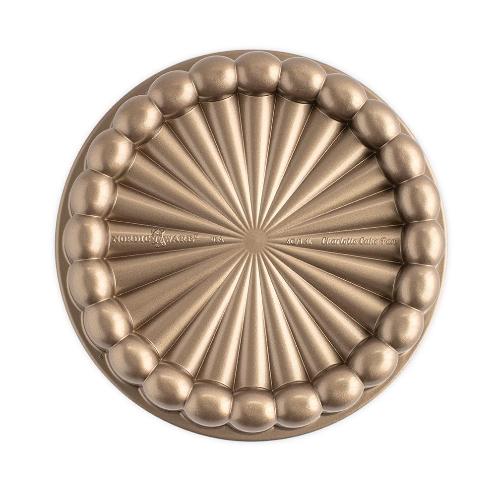 Nordic Ware Charlotte Cake Pan, Gold, 83577, One Size