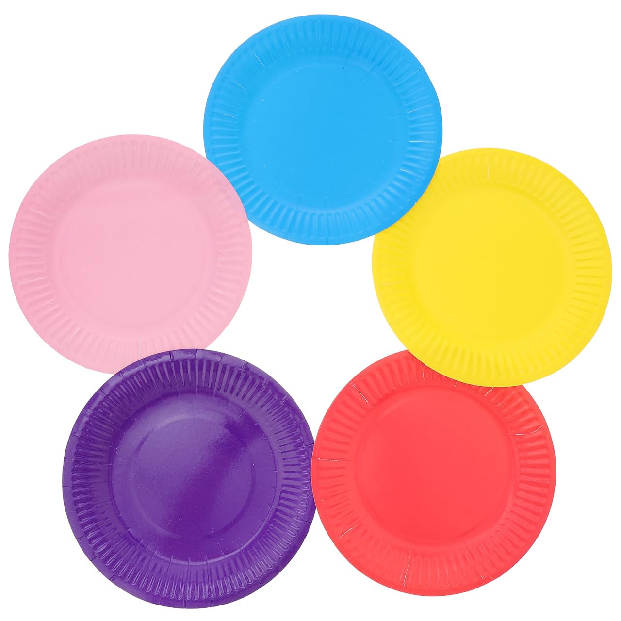 Toyvian Birthday Cake Plates 7 Inch Disposable Paper Tray for Parties Colorful Paper Plates for Weddings Family Gatherings Desserts