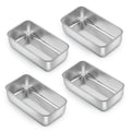 E-far Loaf Pan Set of 4, 9x5 Inch Stainless Steel Bread Loaf Pan, Metal Bakeware for Baking Bread Cake Meatloaf Brownies, Healthy & Non Toxic, Easy Release & Dishwasher Safe