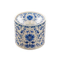 Practical ashtray Retro Ceramic Funnel Ashtray Round Blue and White Porcelain Style Suitable for Home Living Room and Office Desks